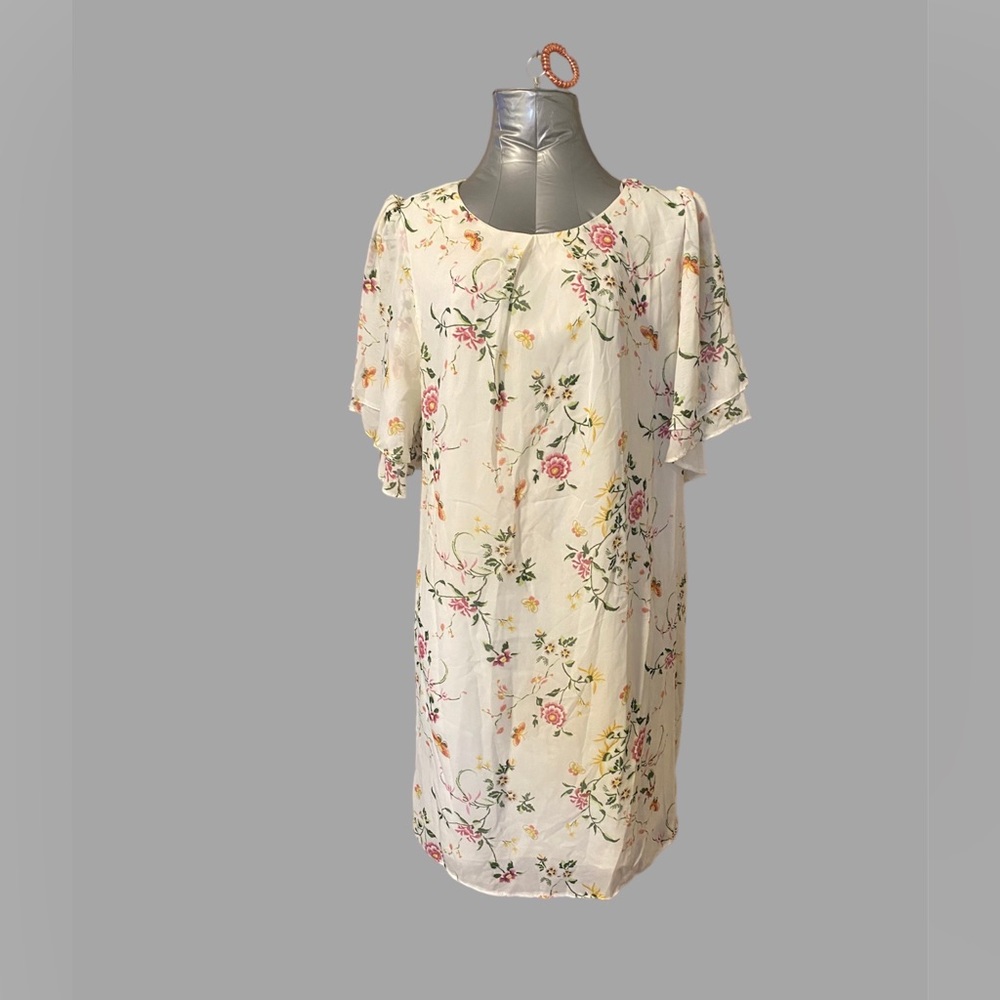 White Chiffon dress size 14
